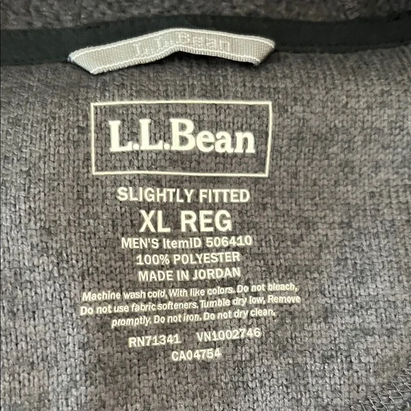 L.L. Bean Gray Hooded Fleece Jacket